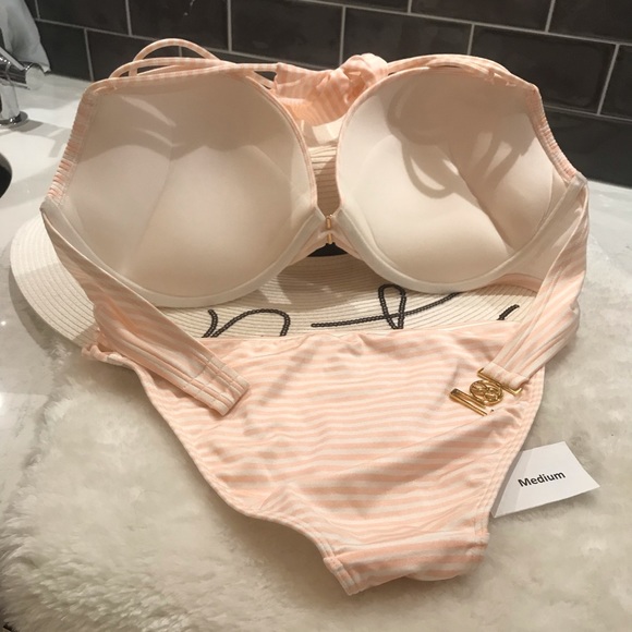 VS bombshell swim set 36DD &L pink bottoms - Picture 10 of 13
